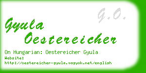 gyula oestereicher business card